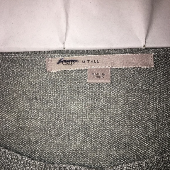 EUC M Tall Gap gray & orange button up cardigan - Picture 3 of 4